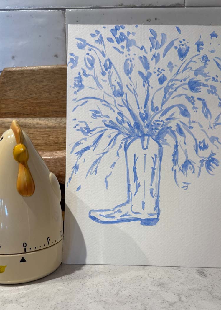 Blue Boots and Flowers 4
