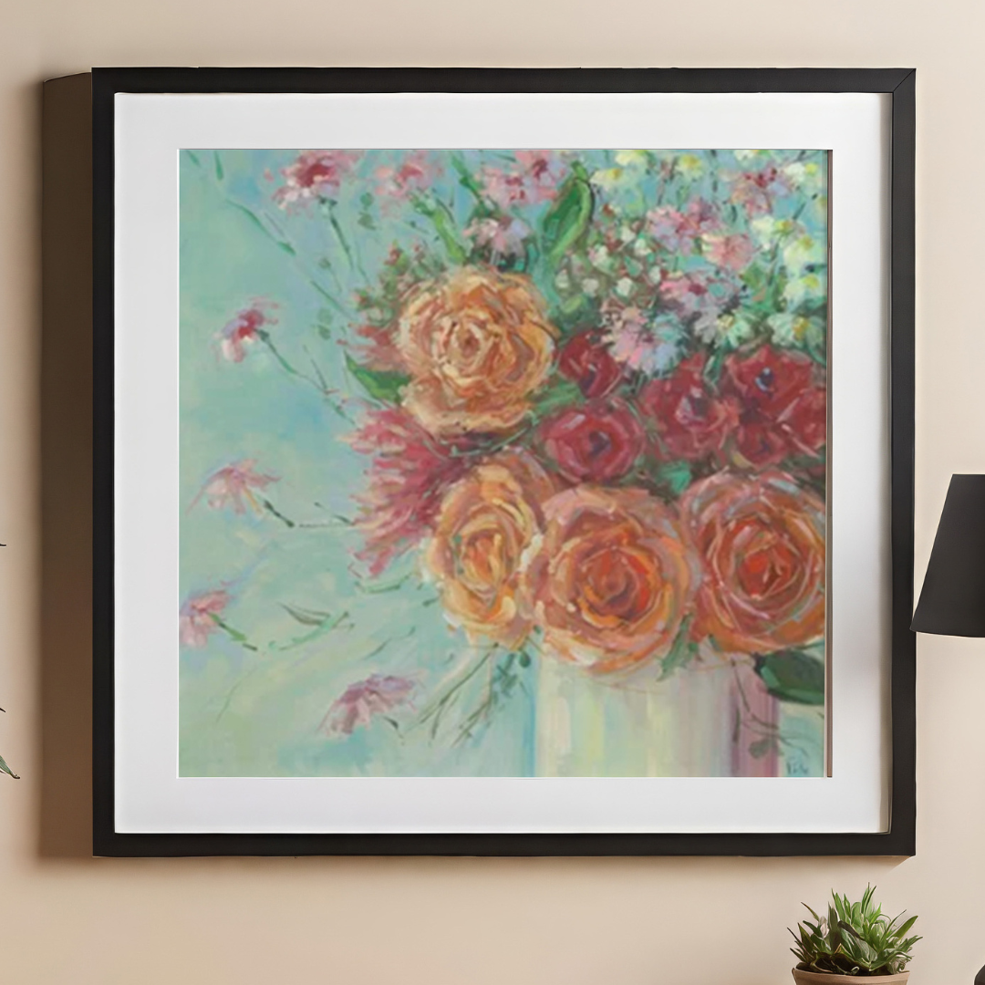Remembrance Roses - Unframed Print of Original Oil Painting