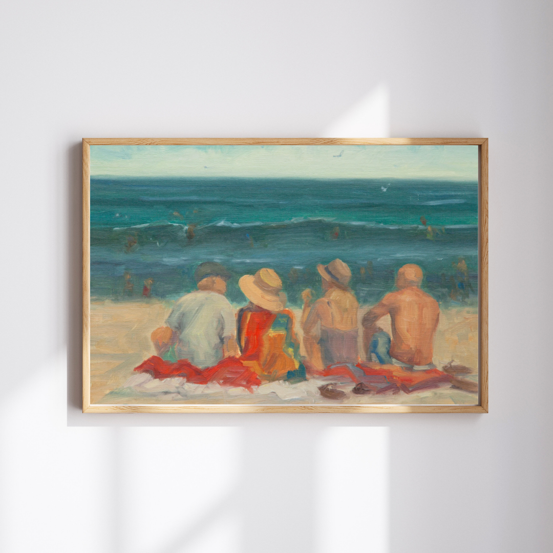 Beach Amigos - Unframed Print of Original Oil Painting