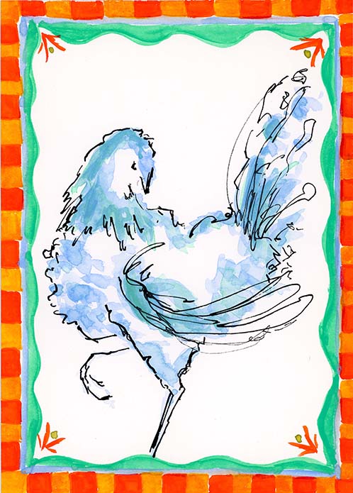 Blue Hen Red Border