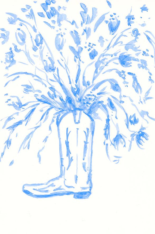 Blue Boots and Flowers 4