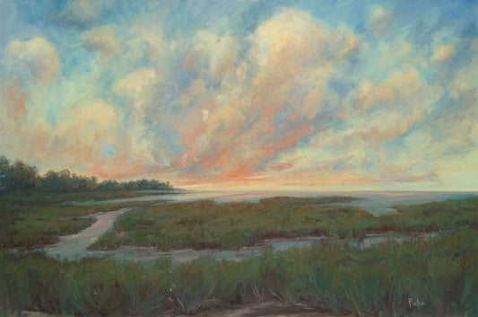 Fiery Dusk Original Oil Painting