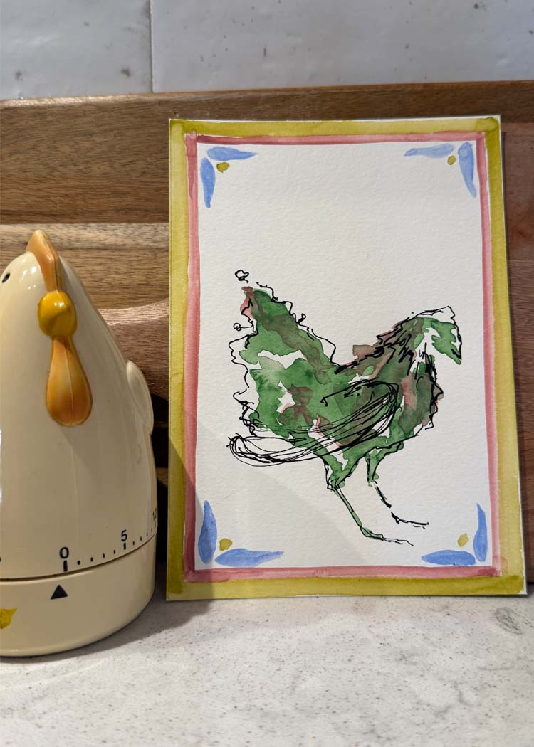 Green and Pink Hen