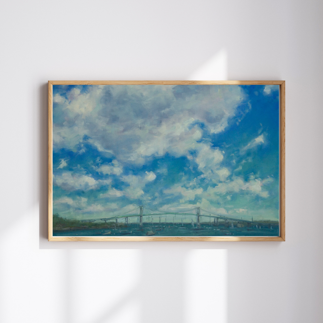 Jamestown Harbor - Unframed Print of Original Oil Painting