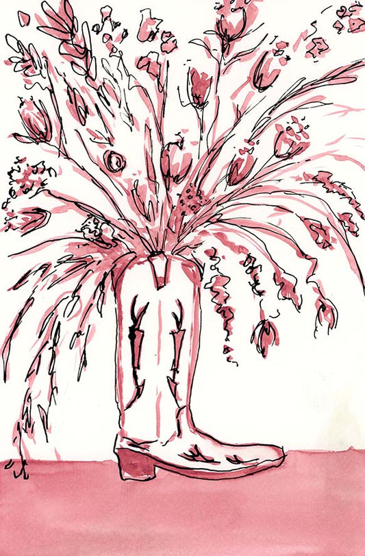 Red Boots and Flowers 1