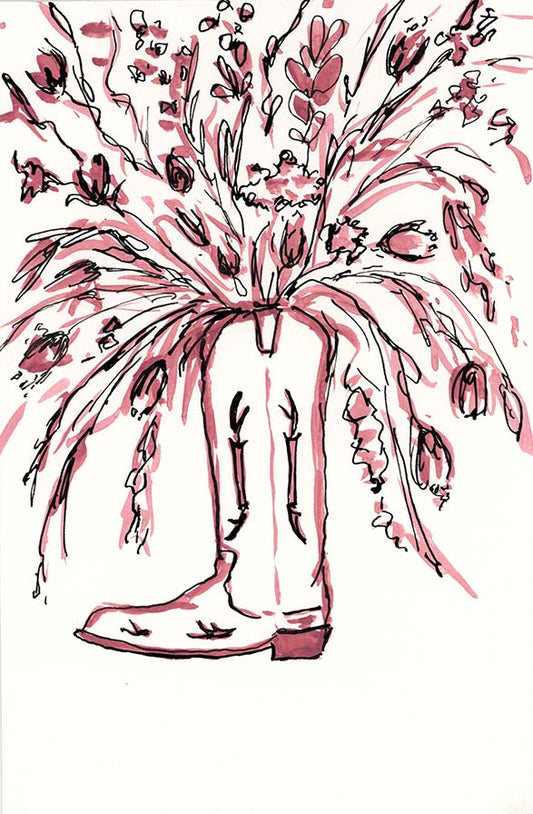 Red Boots and Flowers 4