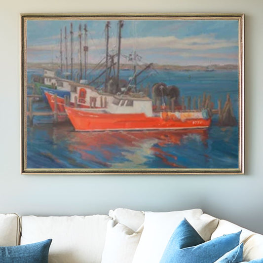 Red Lobsta Reflections - Unframed Print of Original Oil Painting