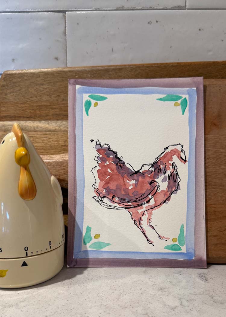 Red and Purple Hen