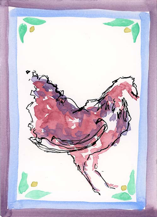 Red and Purple Hen