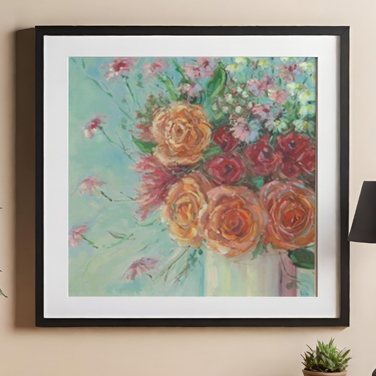 Remembrance Roses - Unframed Print of Original Oil Painting