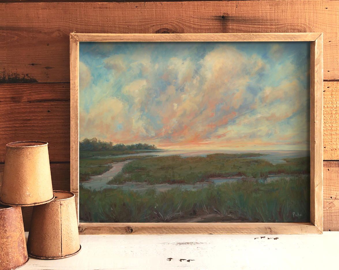 Fiery Dusk Original Oil Painting