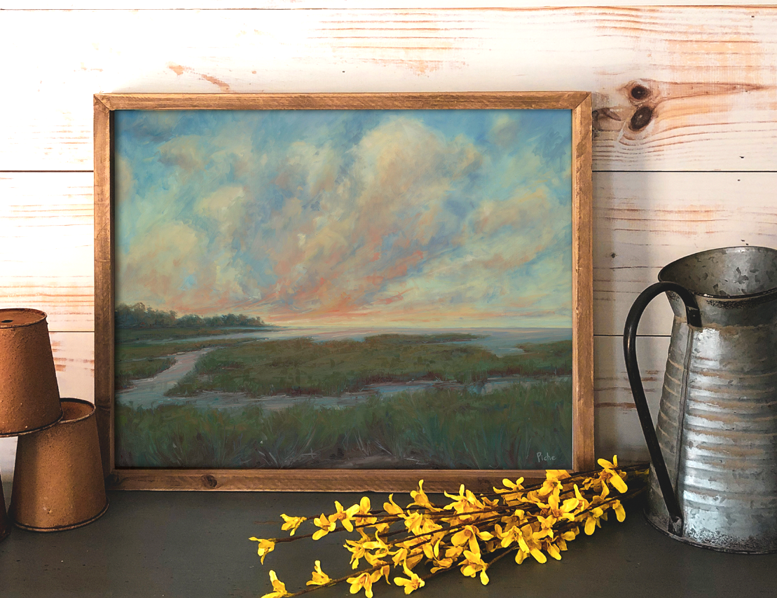Fiery Dusk Original Oil Painting